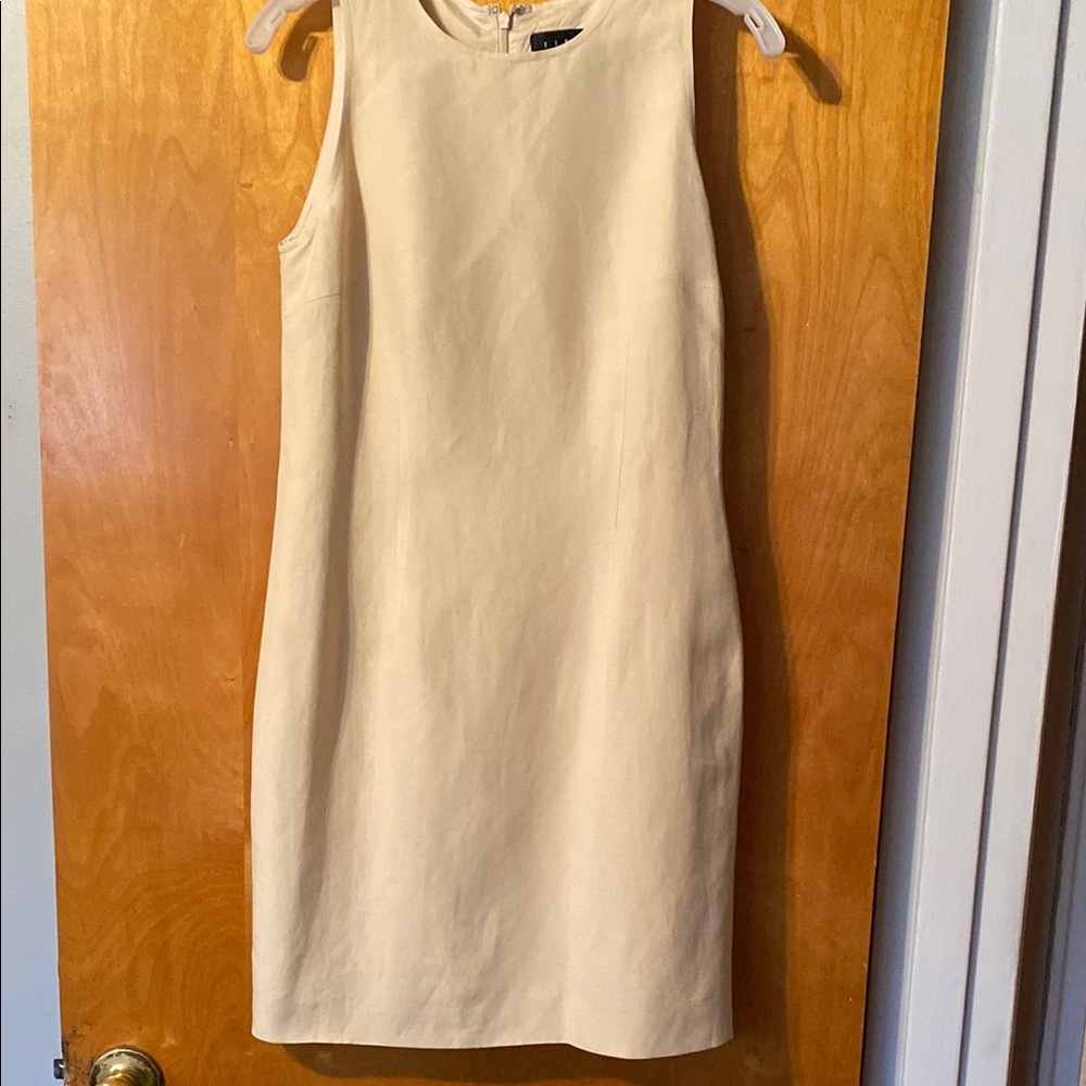 Elegant Cream Sleeveless Dress